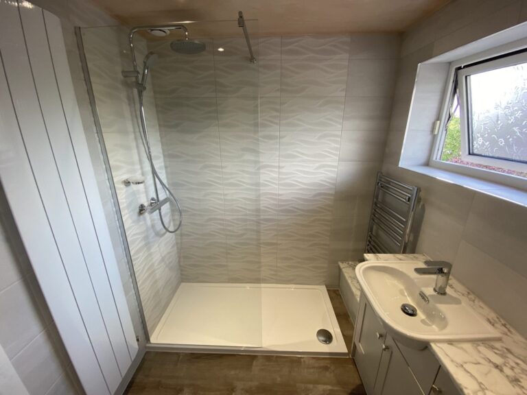 Walk-in shower room installed by CMG